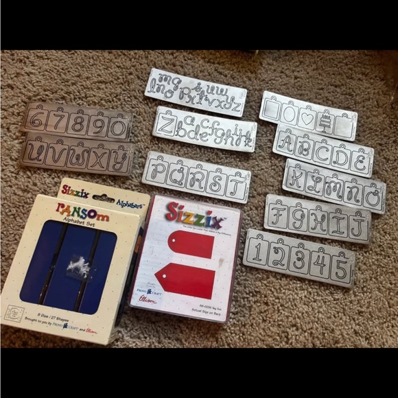 Sizzix Silver Alphabet and Number Die Set - Picture 1 of 1